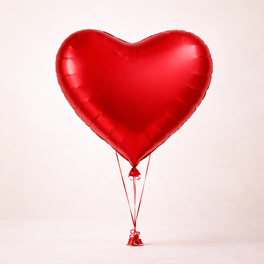 63’’ Giant Foil Heart Balloon — Helium-Filled