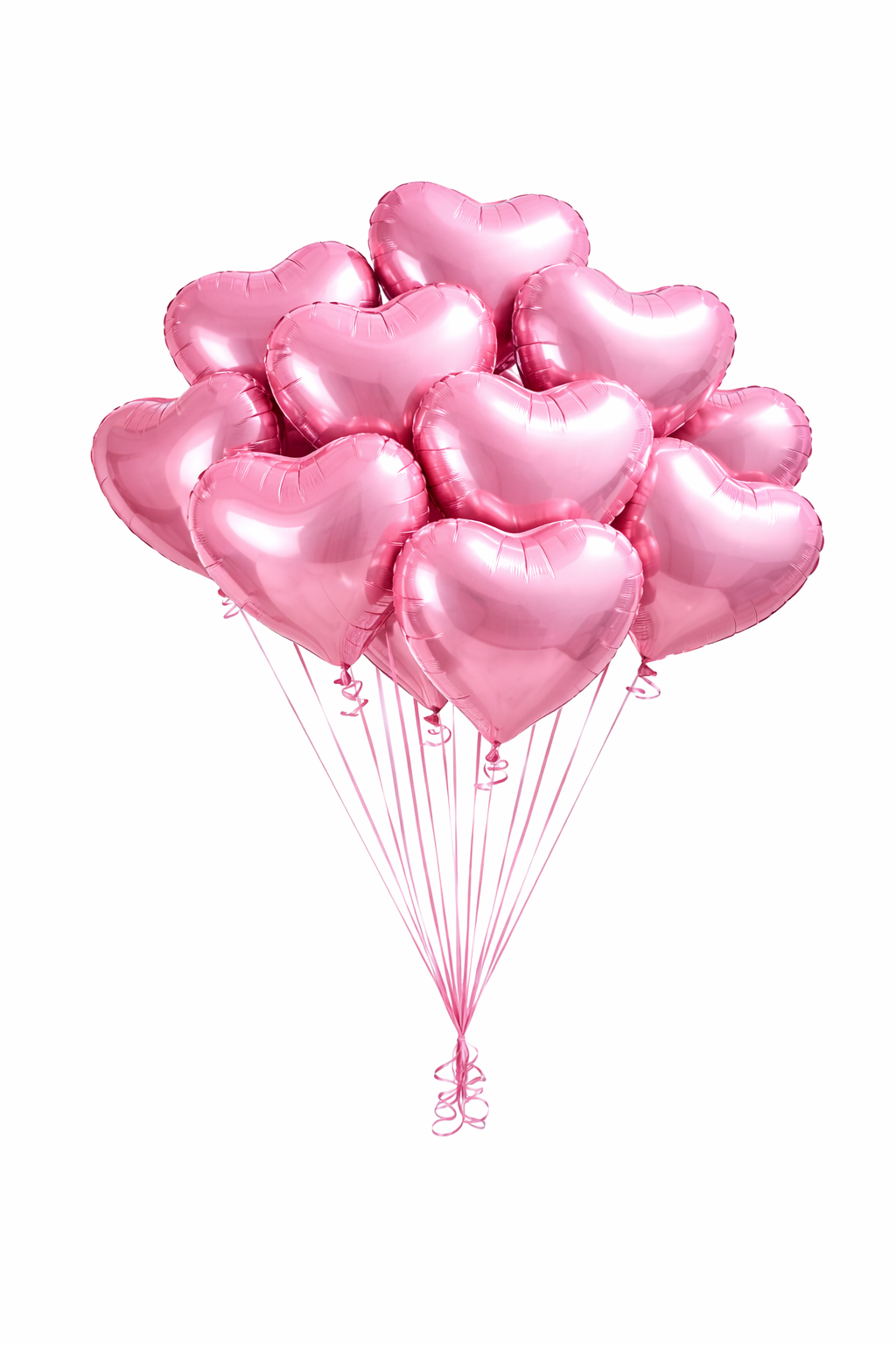 45 cm Red/Pink/Black Foil Heart Balloon (Helium-Filled)